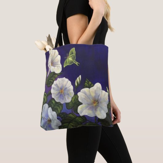 Moonflower Canvas tas (Dichtbij)