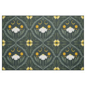 Moonflower Grid | Donkergroene Forrest Stof (Fat Quarter)