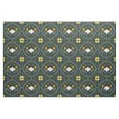 Moonflower Grid | Donkergroene Forrest Stof (Yard (91,4 cm))