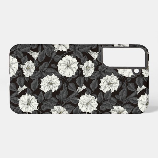 Moonflower Hoesje-Mate iPhone Case Samsung Galaxy Hoesje (Achterkant horizontaal)