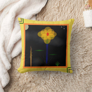 "Moonflower, Moonflower" 16' x 16" Sierkussen