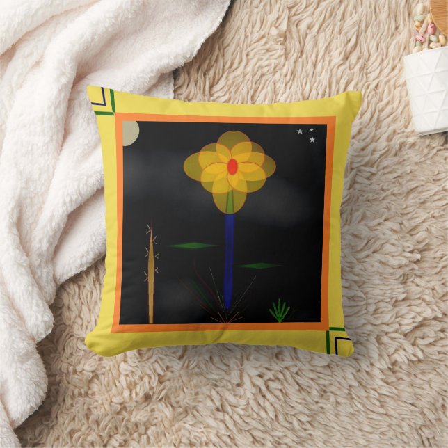 "Moonflower, Moonflower" 16' x 16" Sierkussen (Deken)