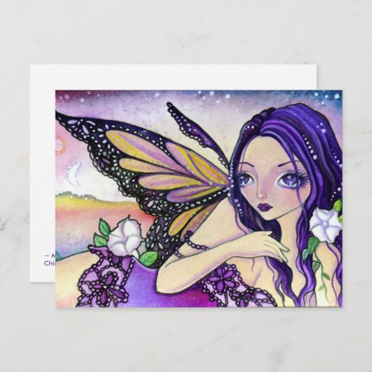 MoonFlower Night - Briefkaart (Voorkant / Achterkant)