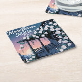 Moonflower Nights Romantisch Onderzetter Set (Schuin)