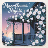 Moonflower Nights Romantisch Onderzetter Set (Voorkant)
