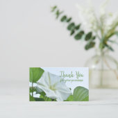 Moonflower Witte Nachtelijke Bloom Bloemen Dank u Visitekaartje (Staand voorkant)