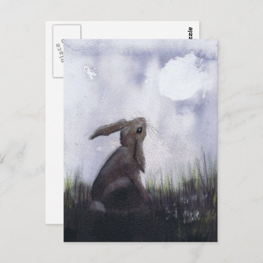 MOONGAZING HARE BRIEFKAART (Voorkant / Achterkant)