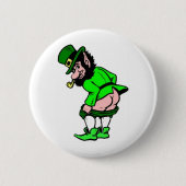 Mooning Leprechaun Ronde Button 5,7 Cm (Voorkant)