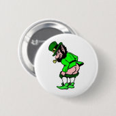 Mooning Leprechaun Ronde Button 5,7 Cm (Voorkant /achterkant)