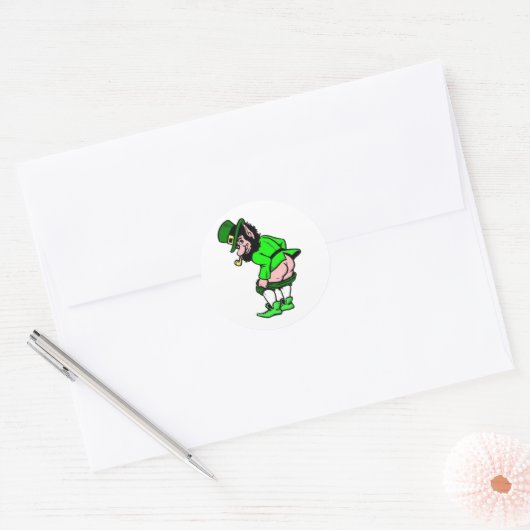 Mooning Leprechaun Sticker (Envelop)