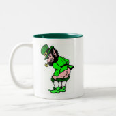 Mooning Leprechaun Tweekleurige Koffiemok (Links)