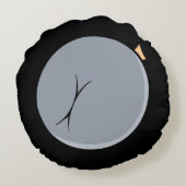 Mooning Moon 2 (zwarte achtergrond) Rond Kussen (Achterkant)