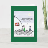 Mooning Santa Feestdagen Kaart (Voorkant)