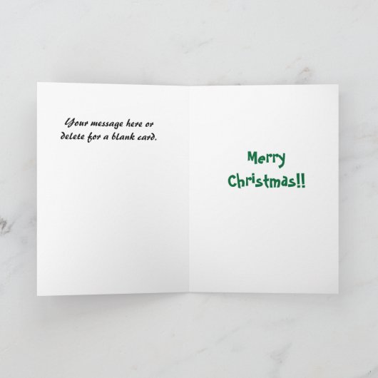 Mooning Santa Feestdagen Kaart (Binnen)