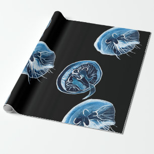 MoonJellyfish waterverf art Cadeaupapier