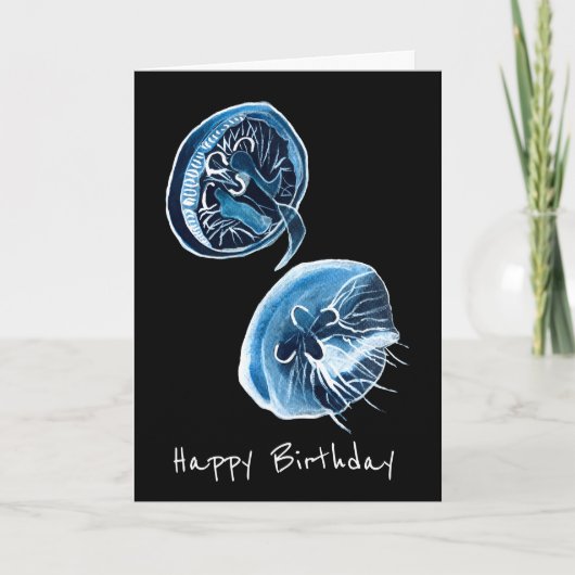 MoonJellyfish waterverf art Kaart (Voorkant)