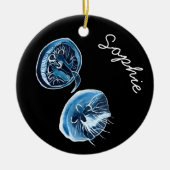 MoonJellyfish waterverf art Keramisch Ornament (Voorkant)