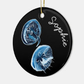 MoonJellyfish waterverf art Keramisch Ornament (Links)