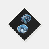 MoonJellyfish waterverf art Servet (Hoek)