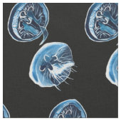 MoonJellyfish waterverf art Stof (Close Up)