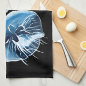 MoonJellyfish waterverf art Theedoek (Quarter Fold)