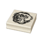 MoonKind Blauw Bloemen Maan Godin Kunst Maan Kind Rubberstempel (Stempel)