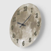 Moonklok met cijfers grote klok (Hoek)