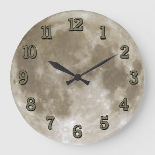 Moonklok met cijfers grote klok