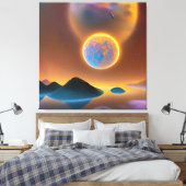Moonlandschapskunst Canvas Afdruk (Insitu (Slaapkamer))