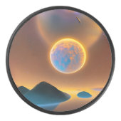 Moonlandschapskunst Hockey Puck (Voorkant)