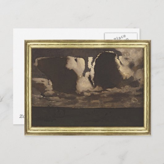 Moonlight, 1887 briefkaart (Voorkant / Achterkant)