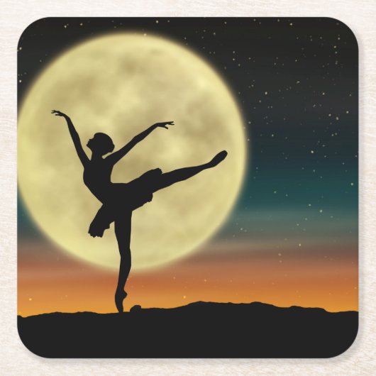Moonlight Ballet Kartonnen Onderzetters (Voorkant)