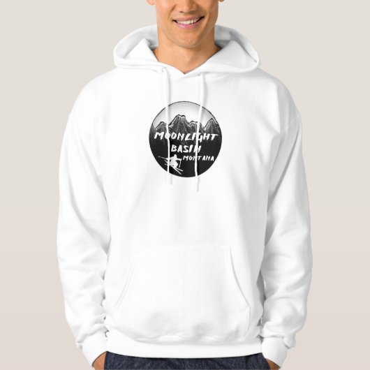 Moonlight Basin Montana skier Hoodie (Voorkant)