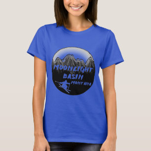 Moonlight Basin Montana skiër T-shirt