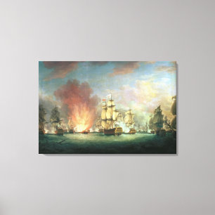 Moonlight Battle: De strijd om Cape St Canvas Afdruk
