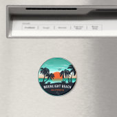 Moonlight Beach California Retro Sunset Souvenirs Magneet (Insitu (Vaatwasser))