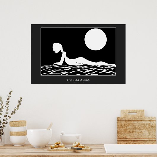 Moonlight Beach Poster (Keuken)