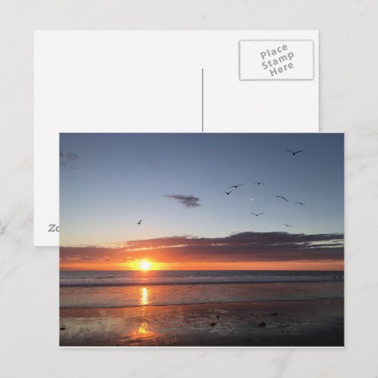 Moonlight Beach Sunset Briefkaart (Voorkant / Achterkant)