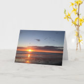 Moonlight Beach Sunset Kaart (Gele Bloem)