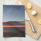 Moonlight Beach Sunset Kitchen Towel Theedoek (Quarter Fold)