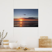 Moonlight Beach Sunset Poster (Keuken)