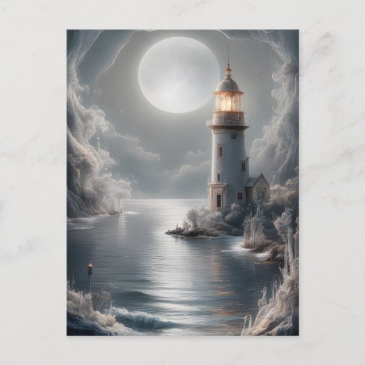 Moonlight Beacon aan de kust Briefkaart (Voorkant)