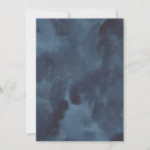 Moonlight Blauwe Bloemen Uitnodiging (Achterkant)