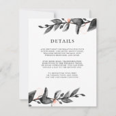 Moonlight Bloom | Bijsluiting voor trouwgastengege Kaart (Voorkant)