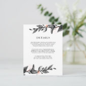 Moonlight Bloom | Bijsluiting voor trouwgastengege Kaart (Staand voorkant)