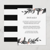 Moonlight Bloom | Bijsluiting voor trouwgastengege Kaart (Voorkant / Achterkant)