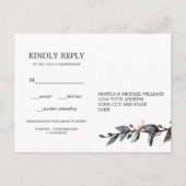 Moonlight Bloom | Bruiloft bloemendiner  RSVP MAAL Uitnodiging Briefkaart (Achterkant)