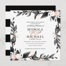 Moonlight Bloom | Moderne botanische bruiloft Kaart