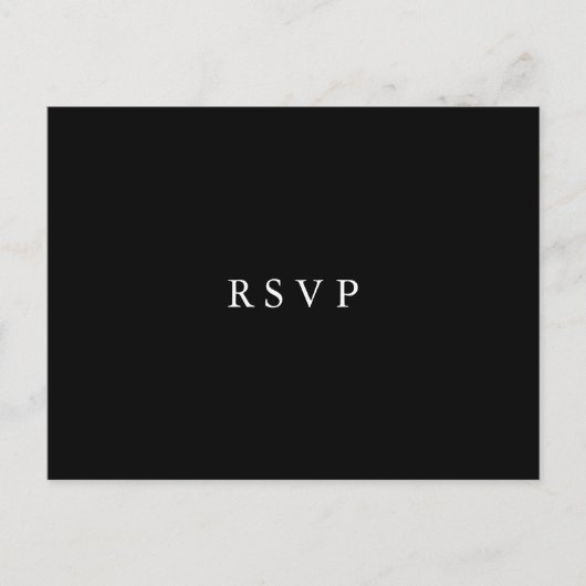 Moonlight Bloom | Trouwfeest  RSVP MAALTIJDKEUZE Uitnodiging Briefkaart (Voorkant)