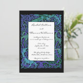 Moonlight Blue Celtic Animals Weddenschap Kaart (Staand voorkant)